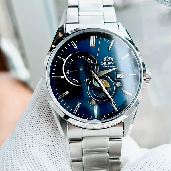 Đồng Hồ Nam Orient Sun And Moon Gen 5 RN-AK0303L(RA-AK0303L10B) Màu Bạc Xanh Dương - Đồng hồ - Vua Hàng Hiệu