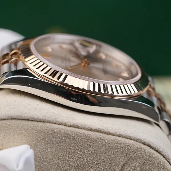 Đồng Hồ Nam Rolex Datejust 41mm Oystersteel And Everose Gold Sundust Diamond Dial 126331-0008 Màu Demi (Vàng Hồng -Bạc)