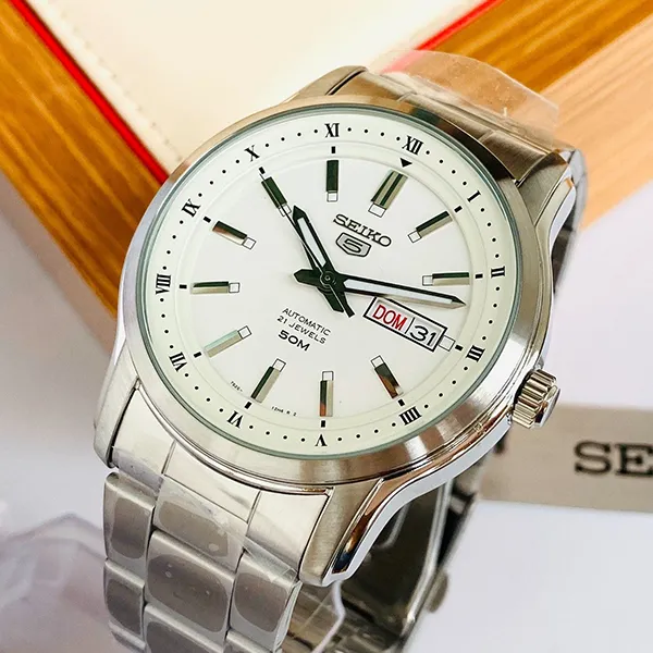 Đồng Hồ Nam Seiko 5 Automatic SNKP09K1 Màu Bạc