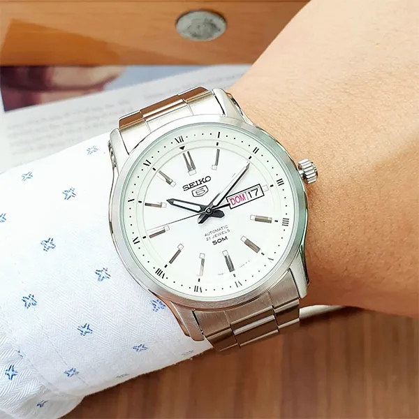 Đồng Hồ Nam Seiko 5 Automatic SNKP09K1 Màu Bạc