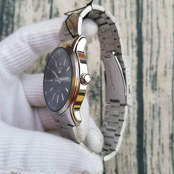Đồng Hồ Nam Seiko 5 Automatic SNKP11K1 Màu Bạc Đen