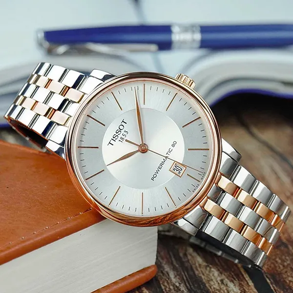 Đồng Hồ Nam Tissot Carson Powermatic 80 T122.407.22.031.01 Màu Demi (Vàng Hồng – Bạc) - Đồng hồ - Vua Hàng Hiệu