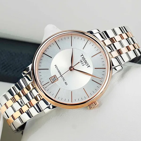 Đồng Hồ Nam Tissot Carson Powermatic 80 T122.407.22.031.01 Màu Demi (Vàng Hồng – Bạc) - Đồng hồ - Vua Hàng Hiệu
