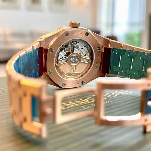 Đồng Hồ Nữ Audemars Piguet Royal Oak 77351OR.ZZ.1261OR.01 34mm Màu Vàng Hồng - 5