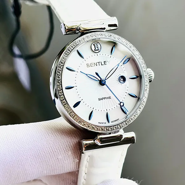 Đồng Hồ Nữ Bentley 34mm BL2339-10LWWW Trắng Bạc