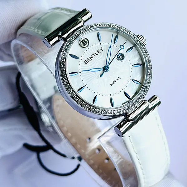 Đồng Hồ Nữ Bentley 34mm BL2339-10LWWW Trắng Bạc