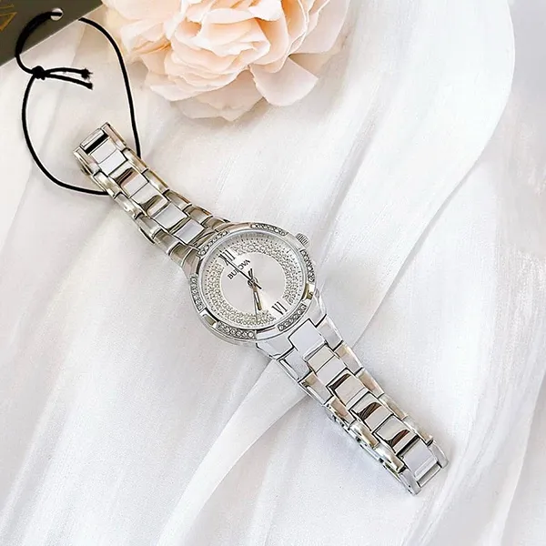 Đồng Hồ Nữ Bulova Quartz Crystal Watch Watch 96L249 Màu Bạc - Đồng hồ - Vua Hàng Hiệu