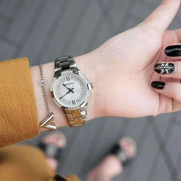 Đồng Hồ Nữ Bulova Quartz Crystal Watch Watch 96L249 Màu Bạc - Đồng hồ - Vua Hàng Hiệu