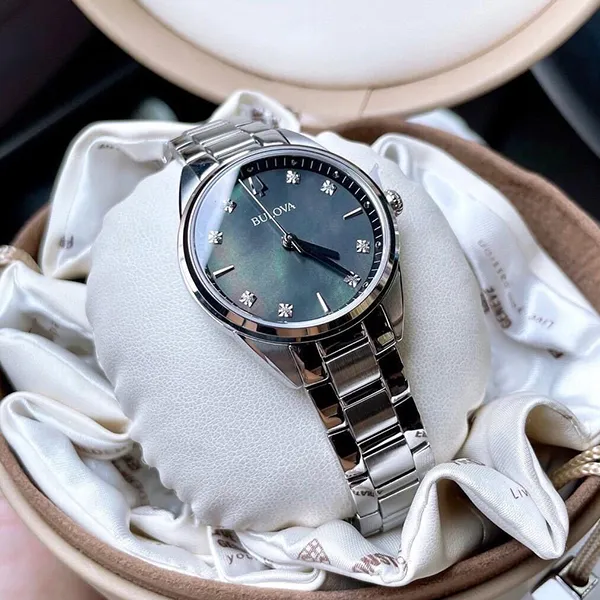 Đồng Hồ Nữ Bulova Quartz Ladies Watch 96P198 Màu Bạc Đen - Đồng hồ - Vua Hàng Hiệu