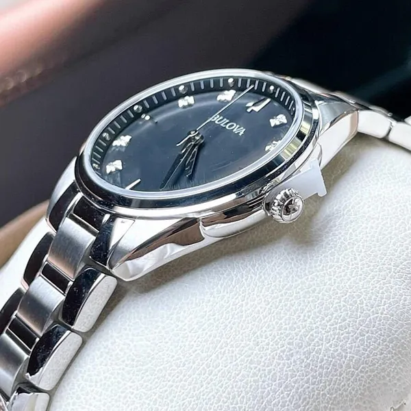 Đồng Hồ Nữ Bulova Quartz Ladies Watch 96P198 Màu Bạc Đen - Đồng hồ - Vua Hàng Hiệu