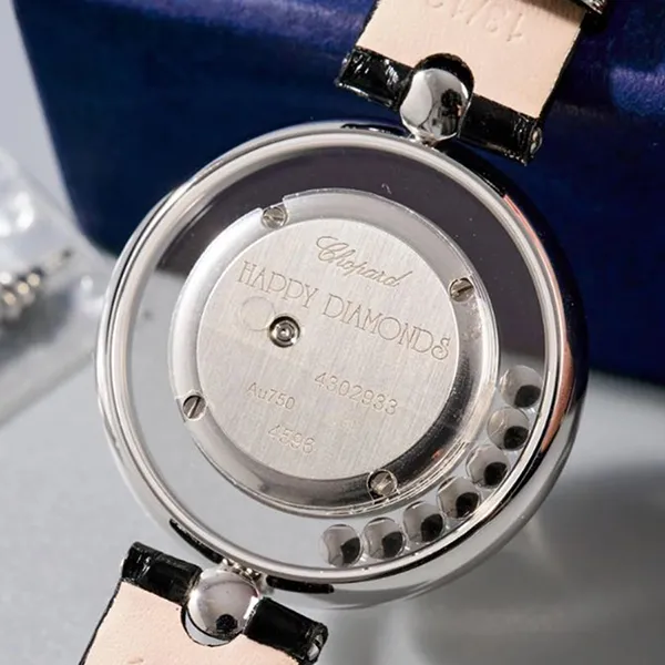 Đồng Hồ Nữ Chopard Happy Diamonds Icons 209426-1201 Màu Đen Trắng
