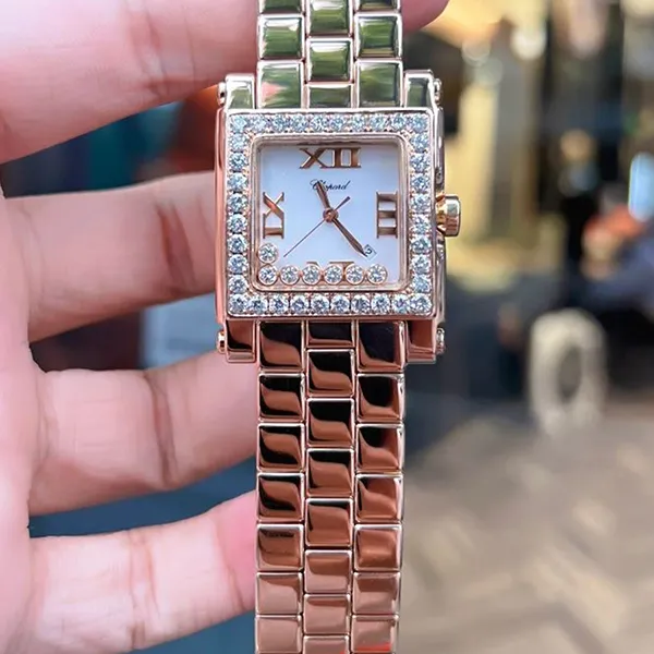 Đồng Hồ Nữ Chopard Happy Sport White Mother Of Pearl 275322-5002 Màu Vàng Hồng