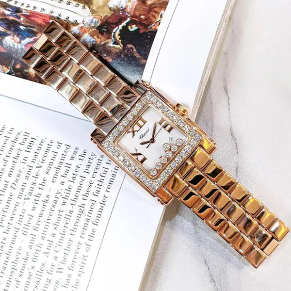 Đồng Hồ Nữ Chopard Happy Sport White Mother Of Pearl 275322-5002 Màu Vàng Hồng