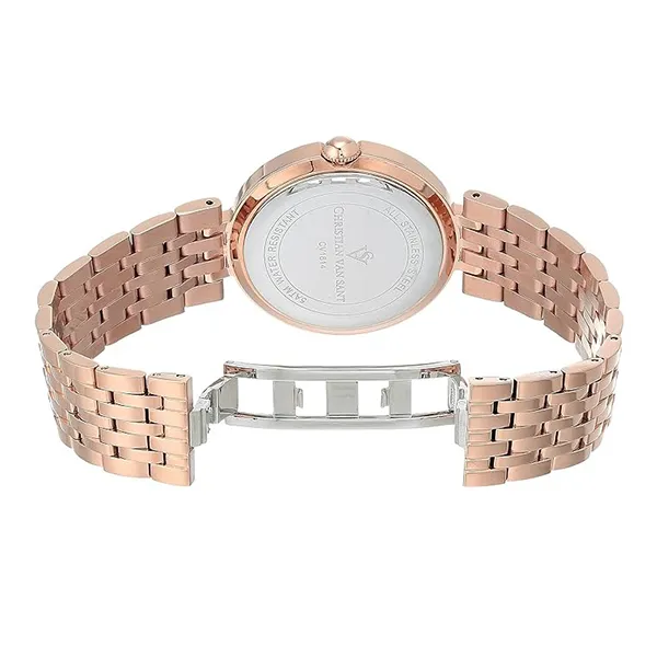 Đồng Hồ Nữ Christian Van Sant Jasmine Analog Display Quartz CV1614 Màu Vàng Hồng