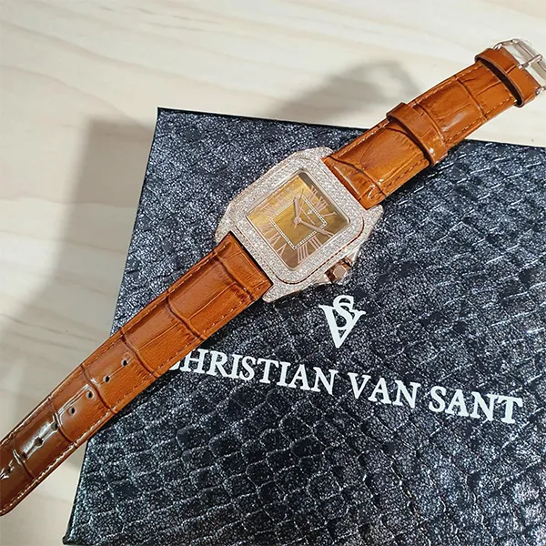 Đồng Hồ Nữ Christian Van Sant Radieuse Quartz CV4423 Màu Nâu