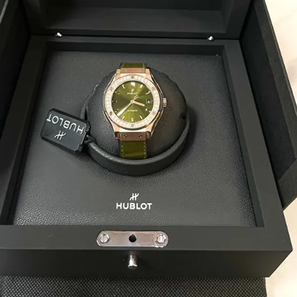 Đồng Hồ Nữ Hublot Classic Fusion 565.OX.8980.LR.1204 Màu Xanh/ Vàng Hồng