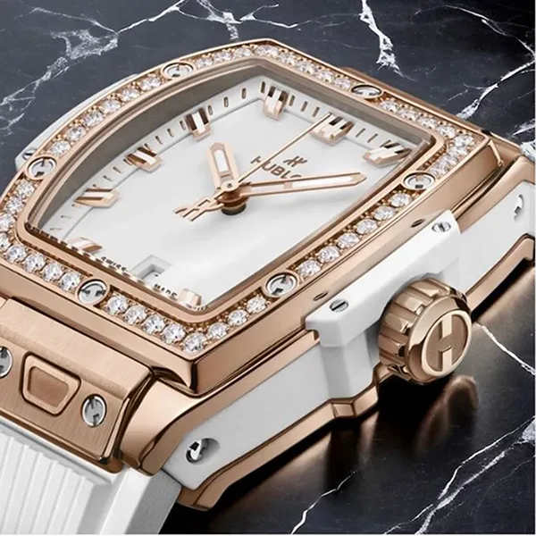 Đồng Hồ Nữ Hublot Spirit Of Bigbang 32mm Gold White Benzel Diamond Màu Trắng/ Vàng Hồng - 4