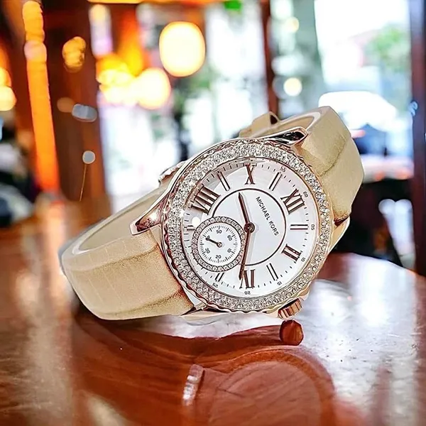 Đồng Hồ Nữ Michael Kors MK Mini Everest Quartz Crystal White Dial Ladies Watch MK4719 Màu Nâu - Đồng hồ - Vua Hàng Hiệu
