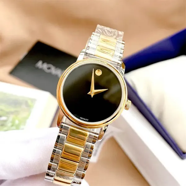 Đồng Hồ Nữ Movado Classic Museum Quartz Black 2100018 Màu Bạc Vàng - Đồng hồ - Vua Hàng Hiệu