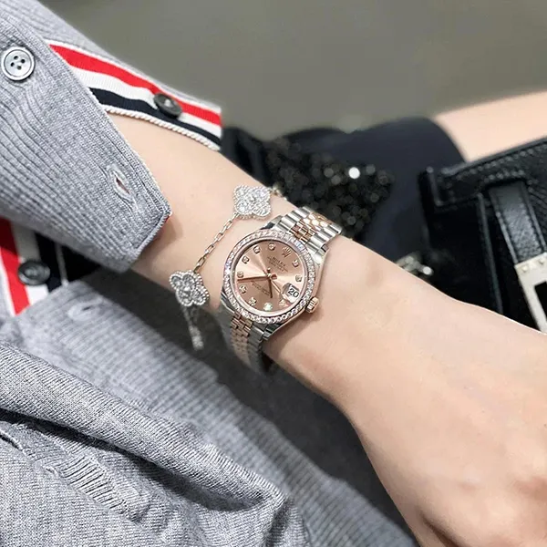 Đồng Hồ Nữ Rolex DateJust 278381RBR Dial Pink 31mm Màu Bạc/ Vàng Hồng - Đồng hồ - Vua Hàng Hiệu