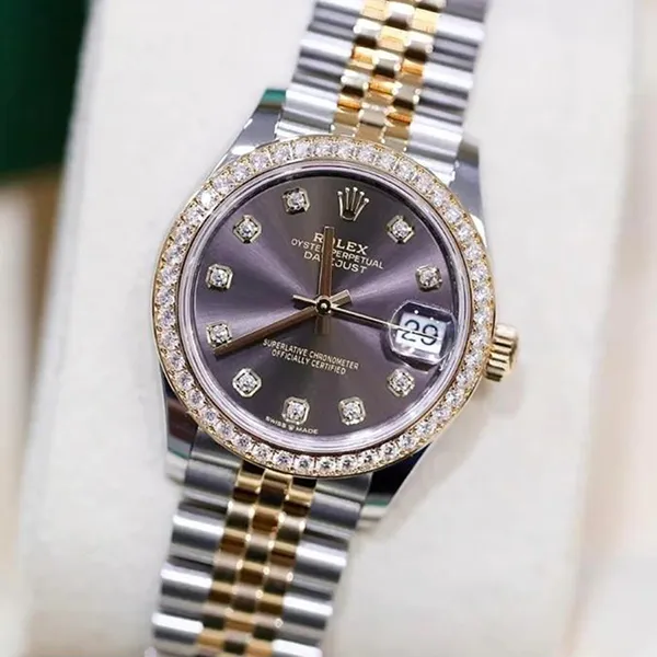 Đồng Hồ Nữ Rolex Datejust 31mm 278383RBR-0022 Màu Xám Bạc - 4