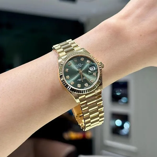 Đồng Hồ Nữ Rolex Datejust 31mm Yellow Gold Dial Olive Green Màu Xanh Vàng - Đồng hồ - Vua Hàng Hiệu