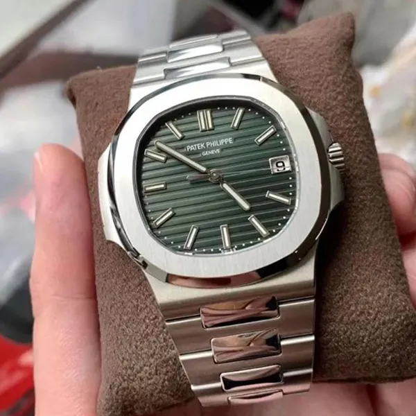 Đồng Hồ Patek Philippe Nautilus 5711/1A-014 Olive Green Màu Bạc Xanh - 4