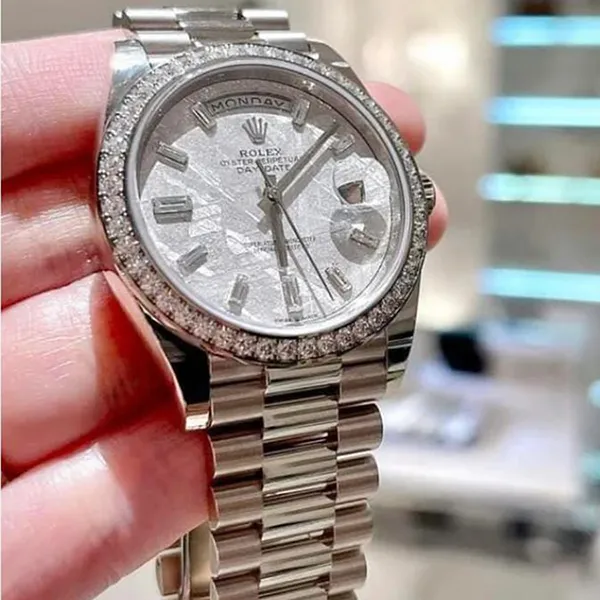 Đồng Hồ Rolex Day-Date 40 228349RBR-0040 Màu Bạc Trắng - Đồng hồ - Vua Hàng Hiệu