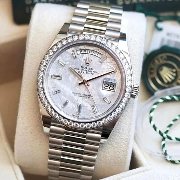Đồng Hồ Rolex Day-Date 40 228349RBR-0040 Màu Bạc Trắng - Đồng hồ - Vua Hàng Hiệu