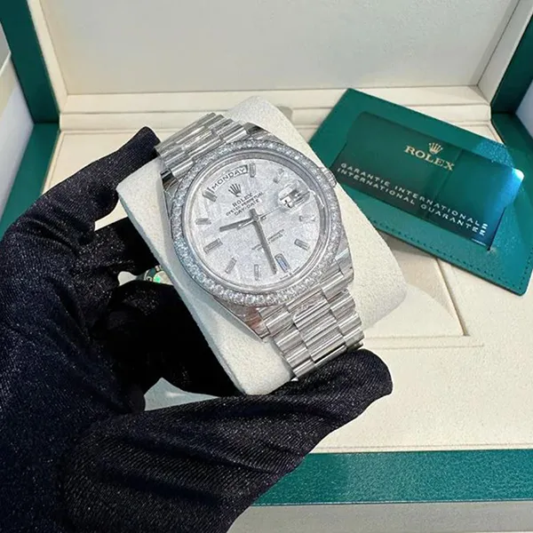 Đồng Hồ Rolex Day-Date 40 228349RBR-0040 Màu Bạc Trắng - Đồng hồ - Vua Hàng Hiệu