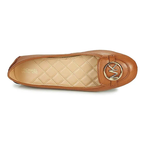 Giày Bệt Nữ Michael Kors MK Lillie Moccasins Màu Nâu Size 5