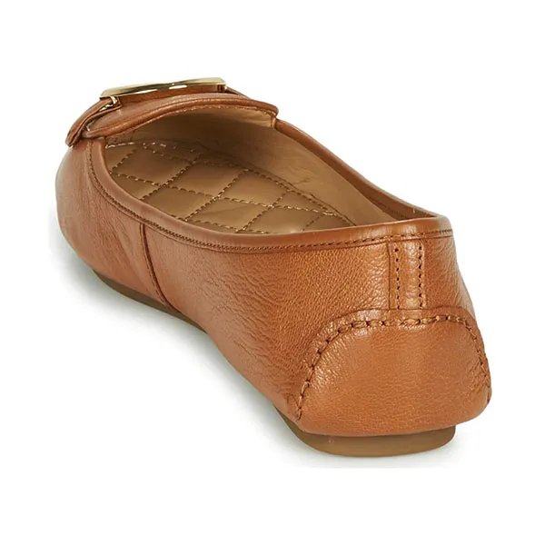 Giày Bệt Nữ Michael Kors MK Lillie Moccasins Màu Nâu Size 5