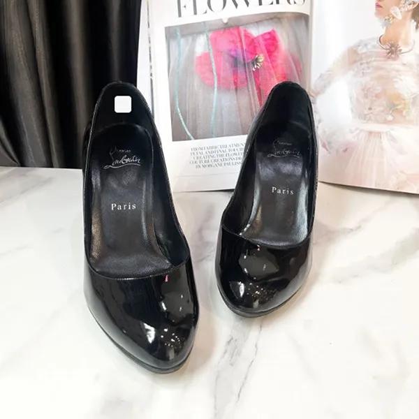 Giày Cao Gót Nữ Christian Louboutin Dolly 85 Leather Pumps Màu Đen Size 37.5 - Giày - Vua Hàng Hiệu