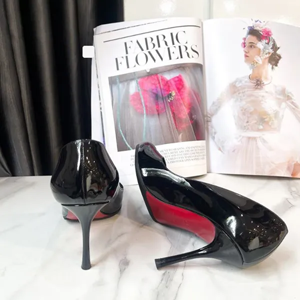 Giày Cao Gót Nữ Christian Louboutin Dolly 85 Leather Pumps Màu Đen Size 37.5 - Giày - Vua Hàng Hiệu