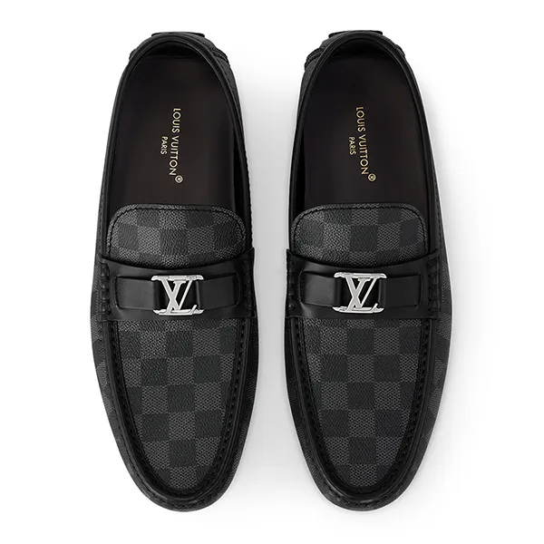 Giày Lười Nam Louis Vuitton LV Hockenheim Mocassin 1A4OI Màu Đen Xám Size 41 - Giày - Vua Hàng Hiệu