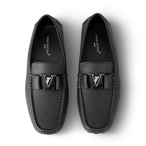 Giày Lười Nam Louis Vuitton LV Monte Carlo Mocassin 1AC53U Màu Đen Size 40