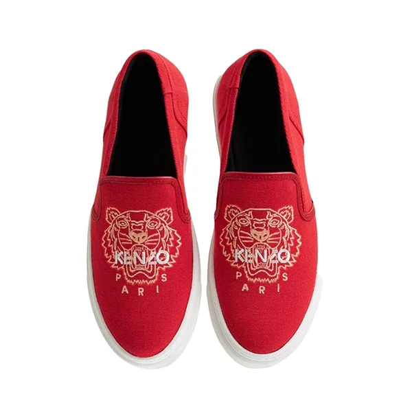 Giày Slip On Nữ Kenzo Tiger Màu Đỏ Size 37