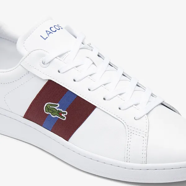 Giày Sneaker Nam Lacoste Carnaby Pro Cgr Bar Leather 47SMA0047 Màu Trắng Size 39.5 - 4