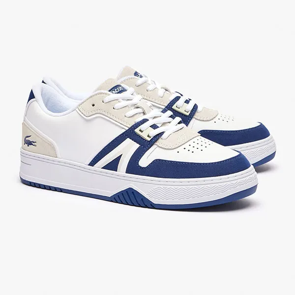 Giày Sneaker Nam Lacoste L001 Contrasted Leather 47SMA0057 042 Màu Trắng Phối Xanh Navy Size 39.5 - 1
