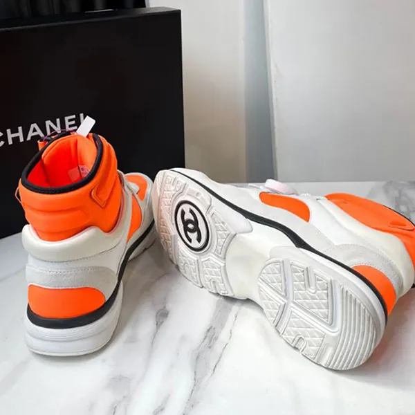 Giày Sneaker Nữ Chanel Orange In Leather Baskets Màu Trắng Cam Size 36.5 - Giày - Vua Hàng Hiệu