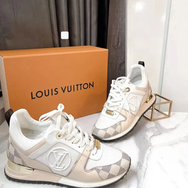 Giày Sneakers Nữ Louis Vuitton LV Calfskin Damier Azur Run Away White Màu Trắng Size 36 - Giày - Vua Hàng Hiệu