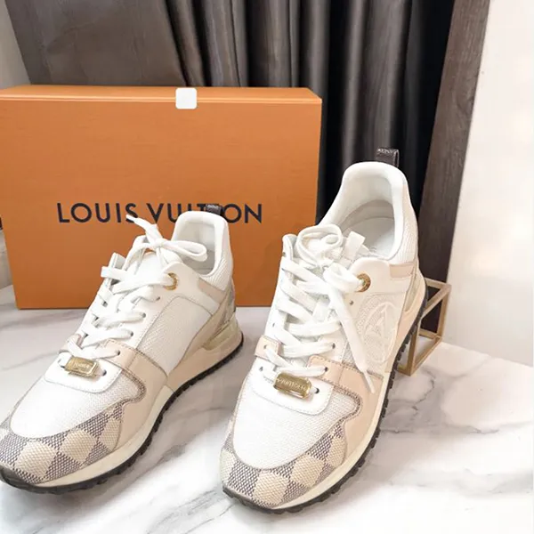 Giày Sneakers Nữ Louis Vuitton LV Calfskin Damier Azur Run Away White Màu Trắng Size 36 - Giày - Vua Hàng Hiệu