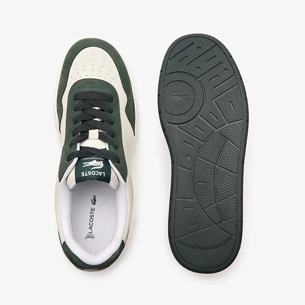 Giày Thể Thao Nam Lacoste Ace Clip Leather Trainers 46SMA0033 1R5 Màu Trắng Phối Xanh Lá Size 8.5 - 3