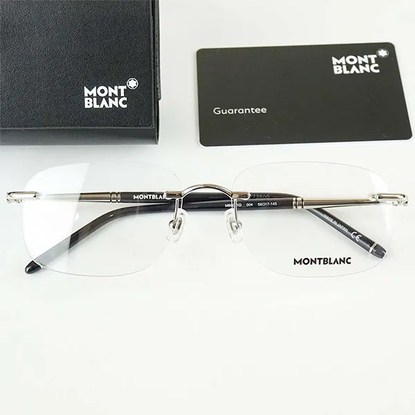 Gọng Kính Mắt Cận Nam Montblanc MB0071O-004 58 Màu Bạc Đen