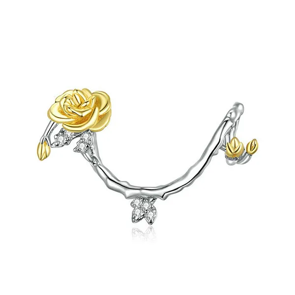 Hạt Vòng Charm Nữ Lili Jewelry Đính Đá CZ Câu Chuyện Cổ Tích Talia LILI_087443 Cành Mai Màu Vàng Bạc - Trang sức - Vua Hàng Hiệu