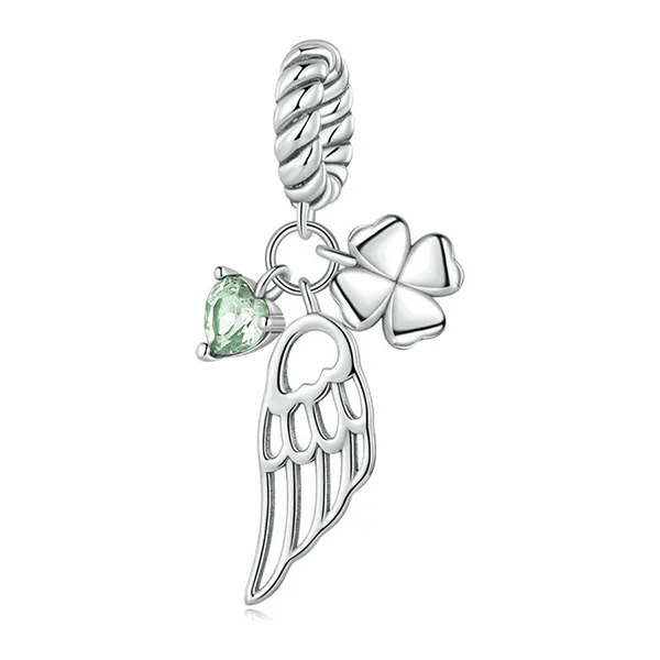 Hạt Vòng Charm Nữ Lili Jewelry Đính Đá CZ Cỏ 4 Lá May Mắn Daleyza LILI_088590 4 Màu Bạc