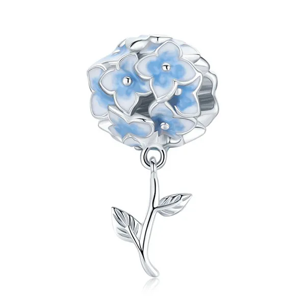 Hạt Vòng Charm Nữ Lili Jewelry Đính Đá CZ Hình Hoa Cẩm Tú Cầu Aitana LILI_087513 3 Màu Xanh Bạc