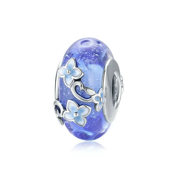 Hạt Vòng Charm Nữ Lili Jewelry Đính Đá CZ Hình Hoa Cẩm Tú Cầu Aitana LILI_087513 6 Màu Xanh Bạc