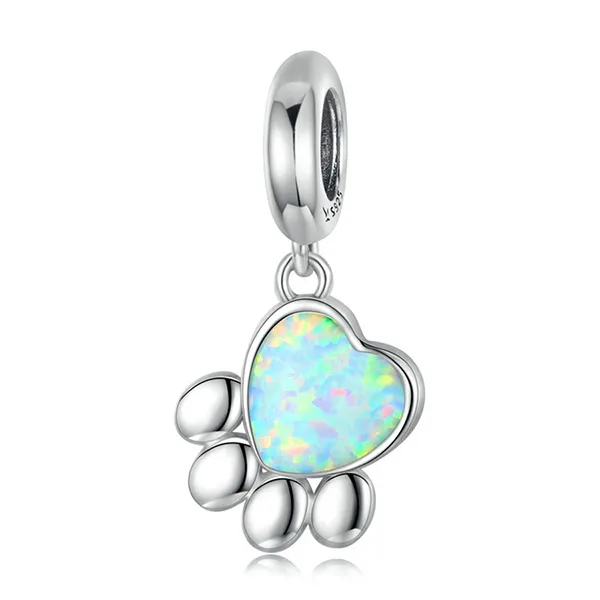 Hạt Vòng Charm Nữ Lili Jewelry Đính Đá CZ Hình Thú Cưng My Friend LILI_085162 2 Màu Xanh Bạc