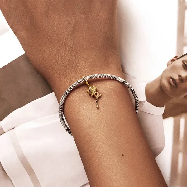 Hạt Vòng Charm Nữ Lili Jewelry Đính Đá CZ Michelle LILI_088118 11 Màu Vàng Gold